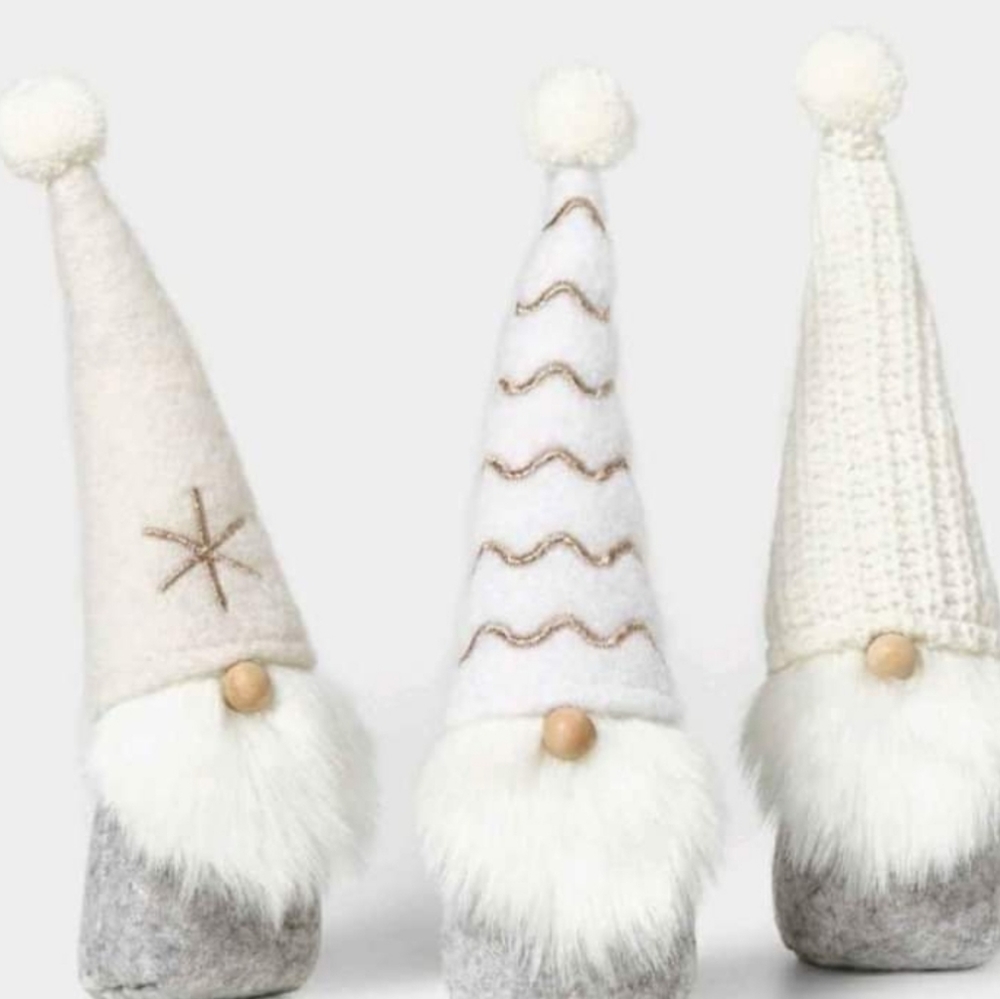 White Farmhouse Gnomes Set of 3
